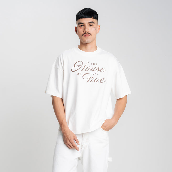 The House Of True Box-Fit T-Shirt - Ivory