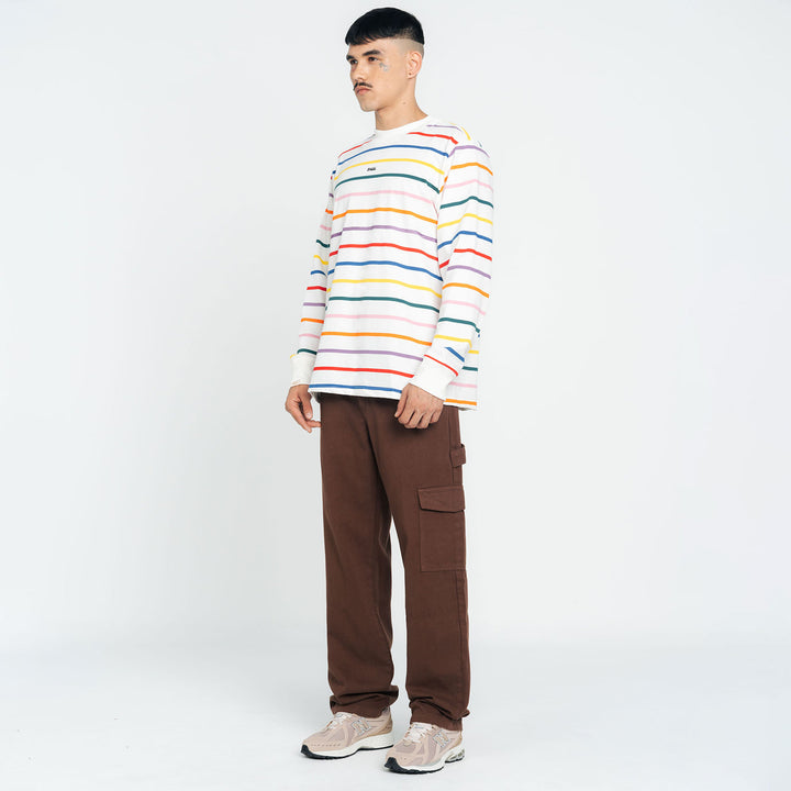 Colors Striped LS T-Shirt - Ivory