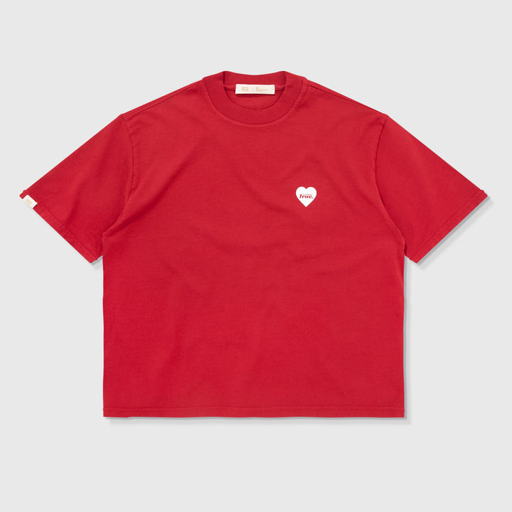 Heart Box-Fit Tee - Red