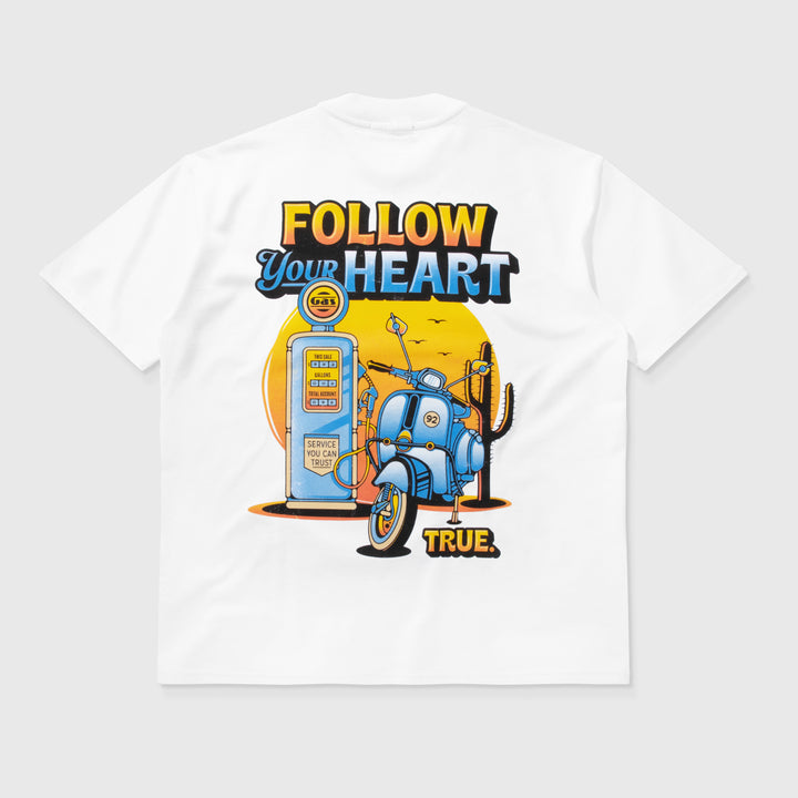 Follow Your Heart Dream Oversied T-Shirt - White