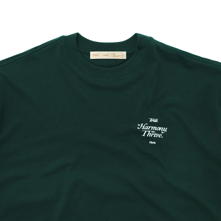 True X Herb Oversized Harmony T-Shirt - Pine Green