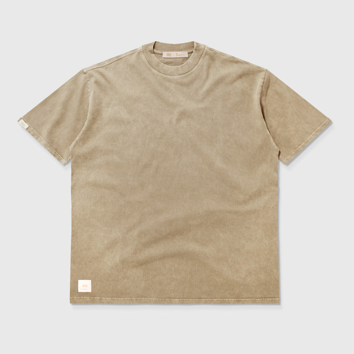 Washed Oversized Tee - Camel