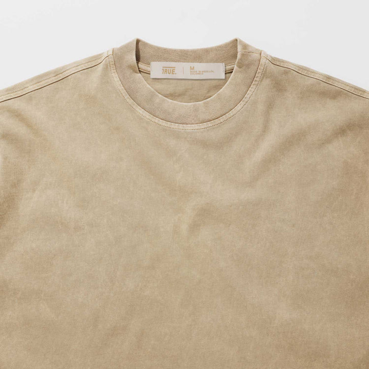 Washed Oversized Tee - Camel