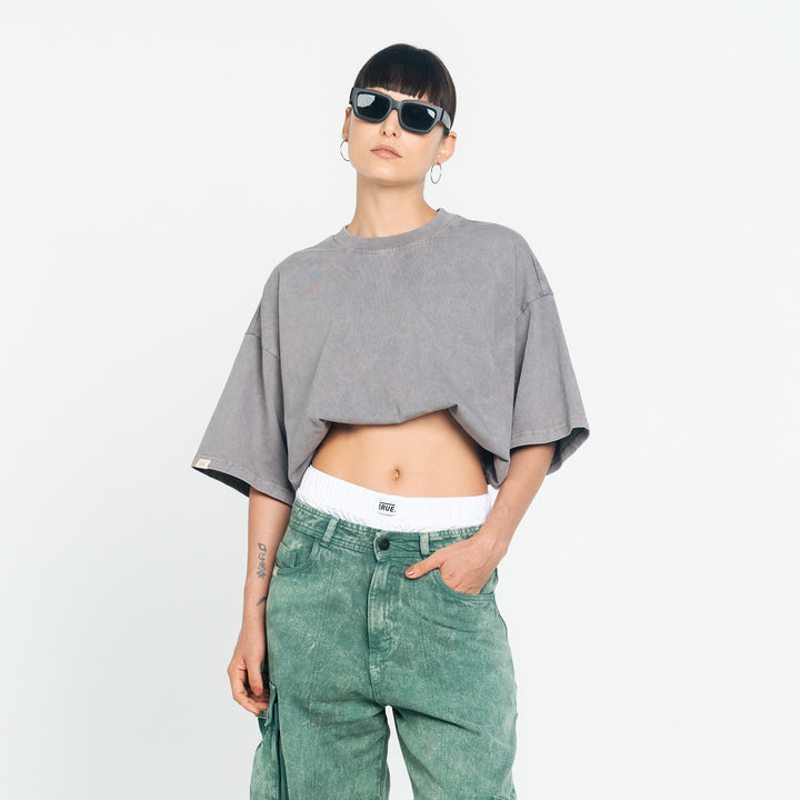 Washed Oversized T-Shirt - Grey