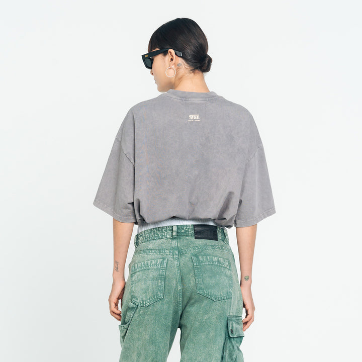 Washed Oversized T-Shirt - Grey