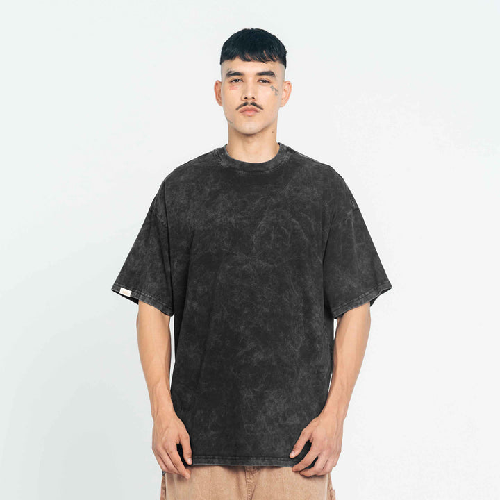 Just Life Washed Oversized Tee - Dark Grey