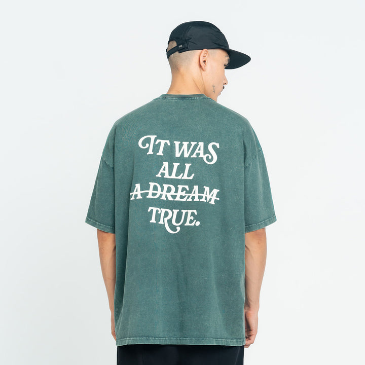Dream Washed Oversized Tee - Green