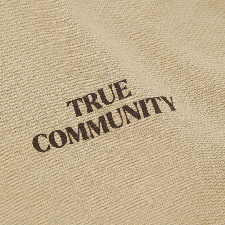 True Community Box-Fit T-Shirt - Camel
