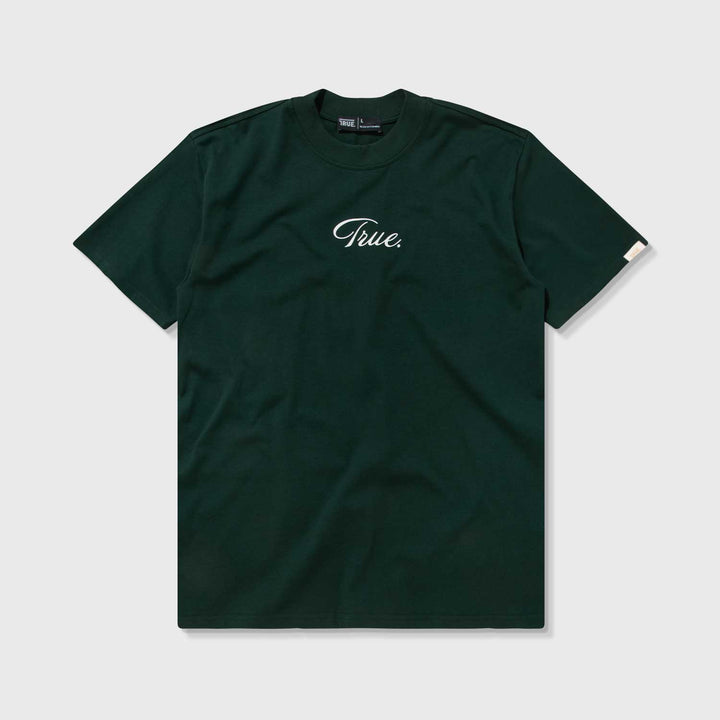 Curvy Logo T-Shirt - Pine Green