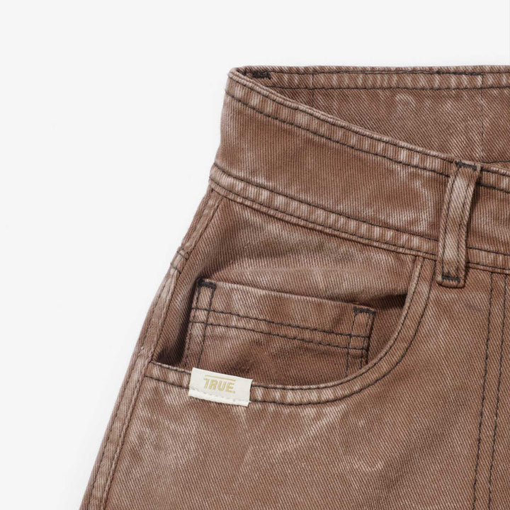 Cargo Multi-Pocket Pants - Washed Brown