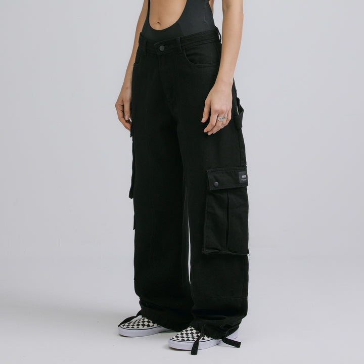 Cargo Multi-Pocket Pants - Black