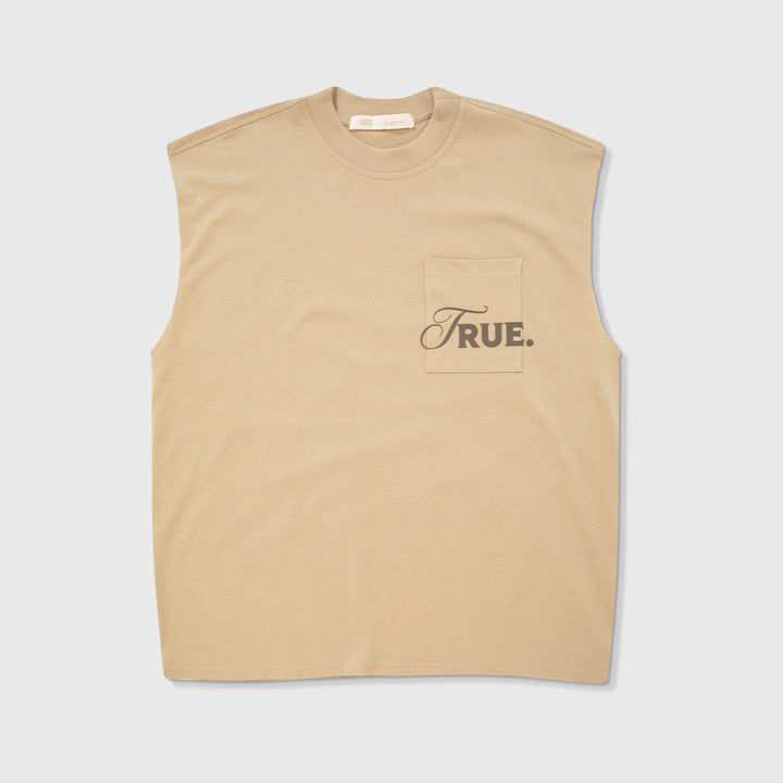 Caring Sleeveless Tee - Sand