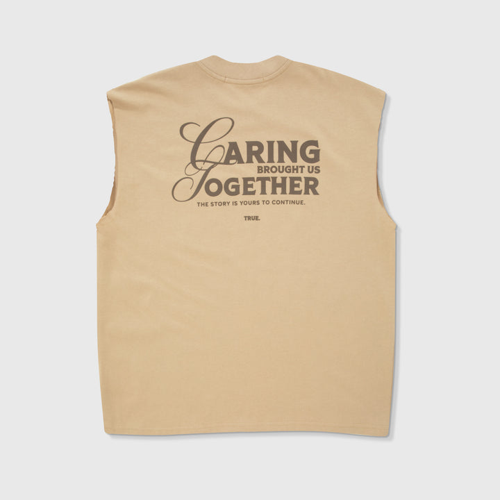 Caring Sleeveless Tee - Sand