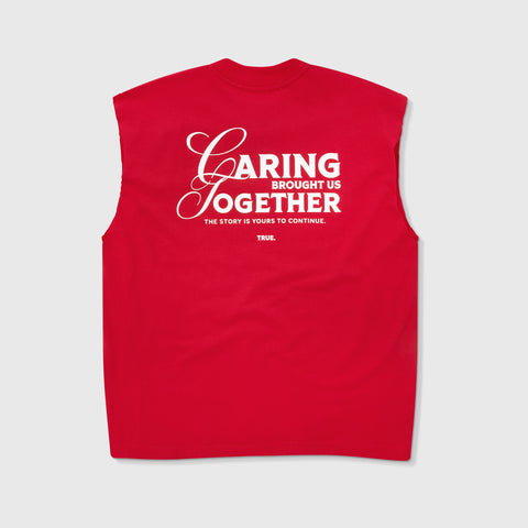 Caring Sleeveless Tee - Red