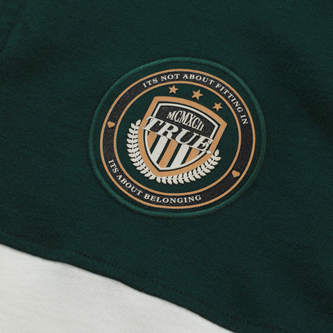 College LS Polo Sweater - Pine Green