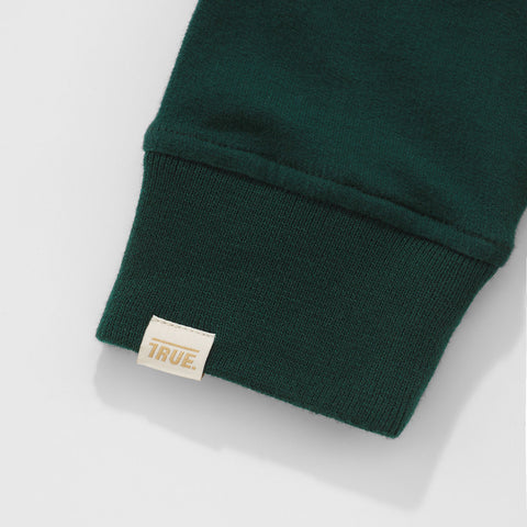 College LS Polo Sweater - Pine Green