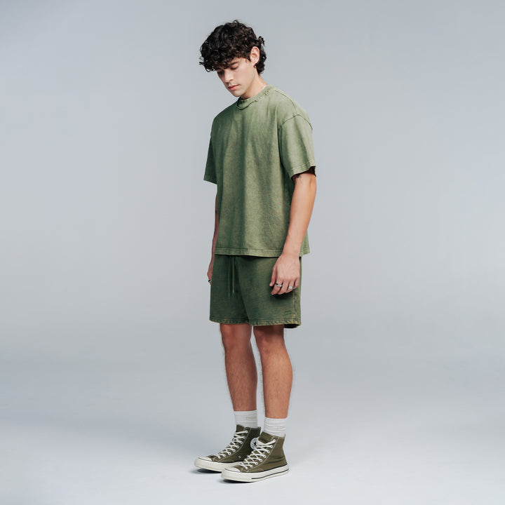 Core Boxy Tee - Military Green