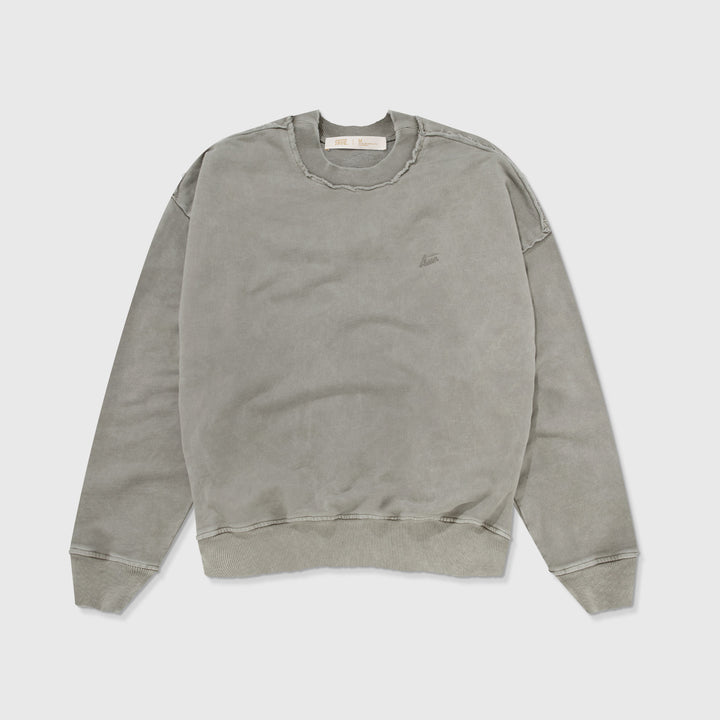 Core Washed Pullover - Light Grey