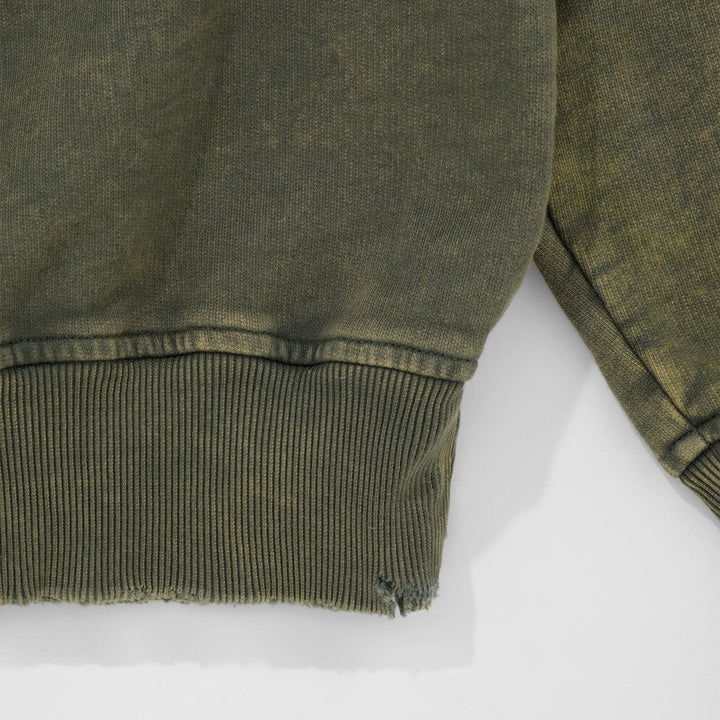 Core Washed Pullover - Military Green