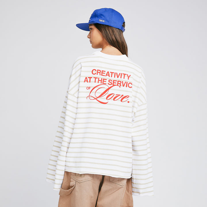 Creative Striped Wide LS - Sand