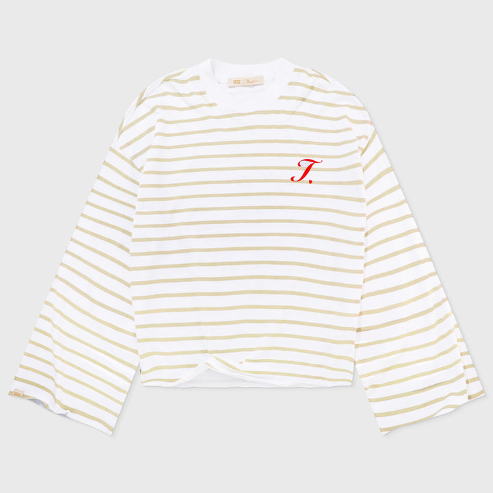 Creative Striped Wide LS - Sand