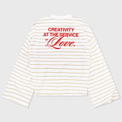 Creative Striped Wide LS - Sand