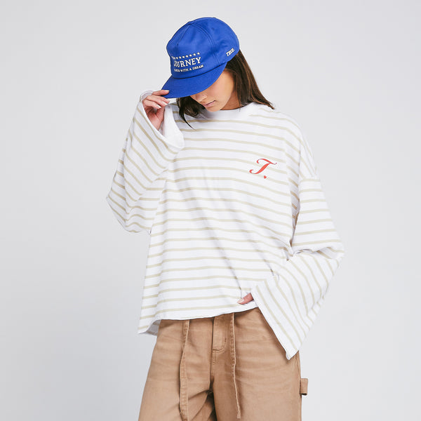 Creative Striped Wide LS - Sand