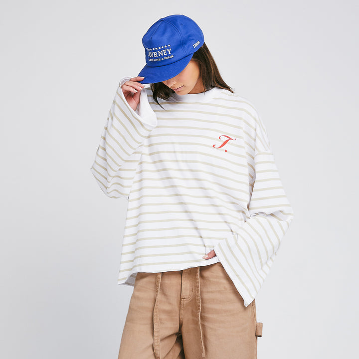 Creative Striped Wide LS - Sand