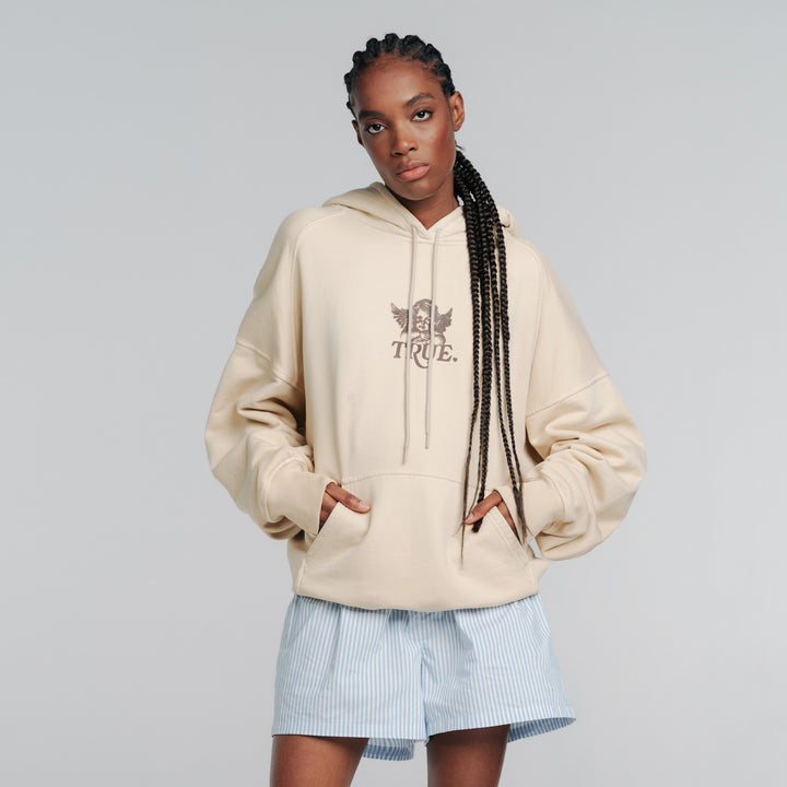 Cupid Box-Fit Hoodie - Sand