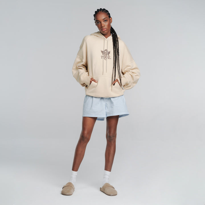 Cupid Box-Fit Hoodie - Sand