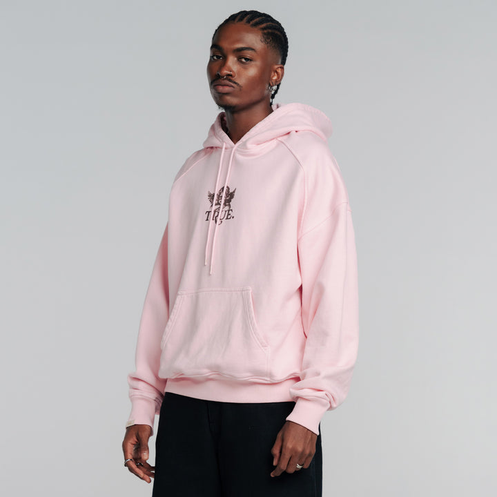 Cupid Box-Fit Hoodie - Soft Pink