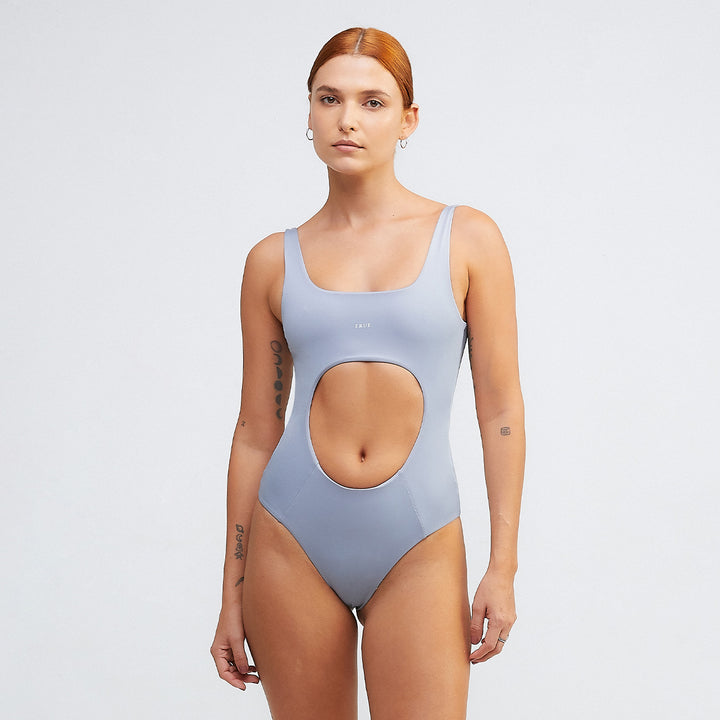 Cut-Out Bodysuit - Light Gray