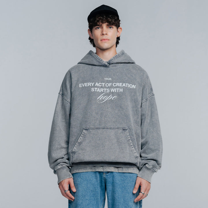 Hope Hoodie - Washed Grey