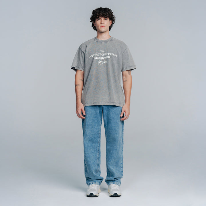 Hope T-Shirts - Washed Grey