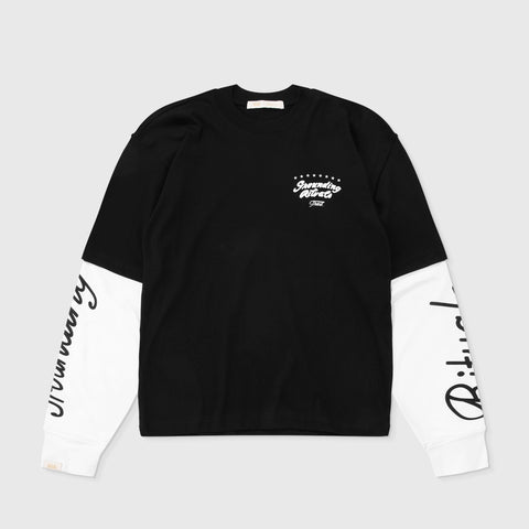 Grounding Double Sleeve Tee - Black