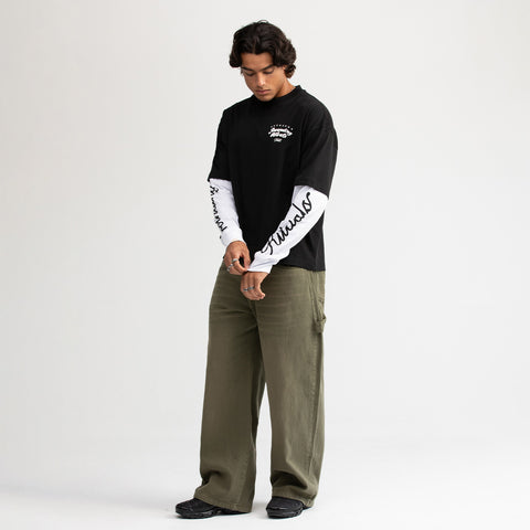 Grounding Double Sleeve Tee - Black