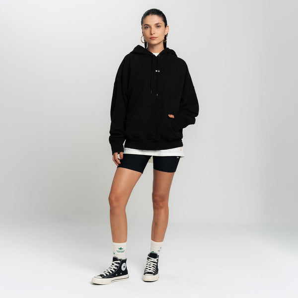 Classic Box-Fit Hoodie - Black
