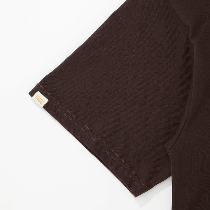 Heart Boxy Tee - Brown