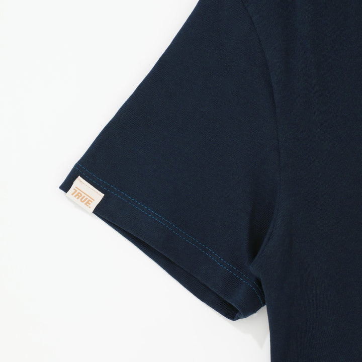 Heart Slim Tee - Navy Blue