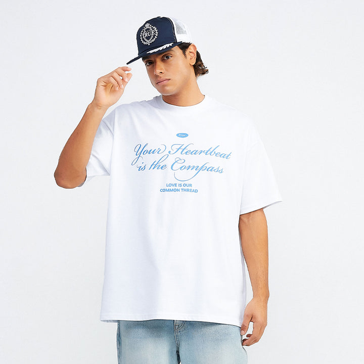 Heartbeat Oversized T-Shirt - White