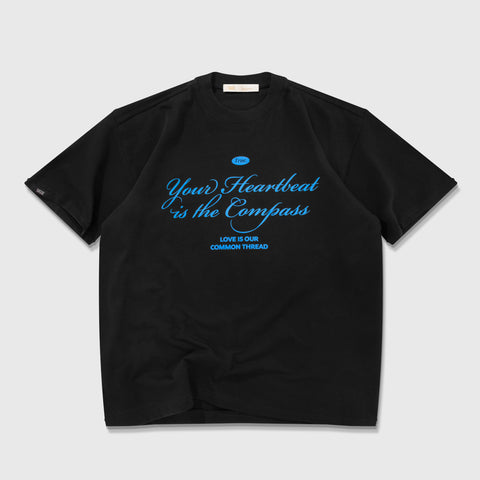 Heartbeat Oversized T-Shirt - Black