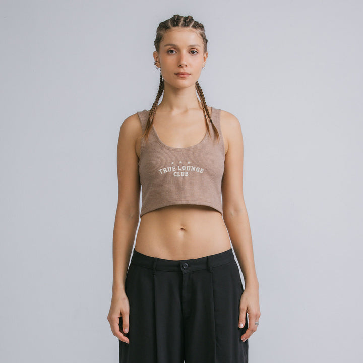 Knitted Lounge Top - Brown