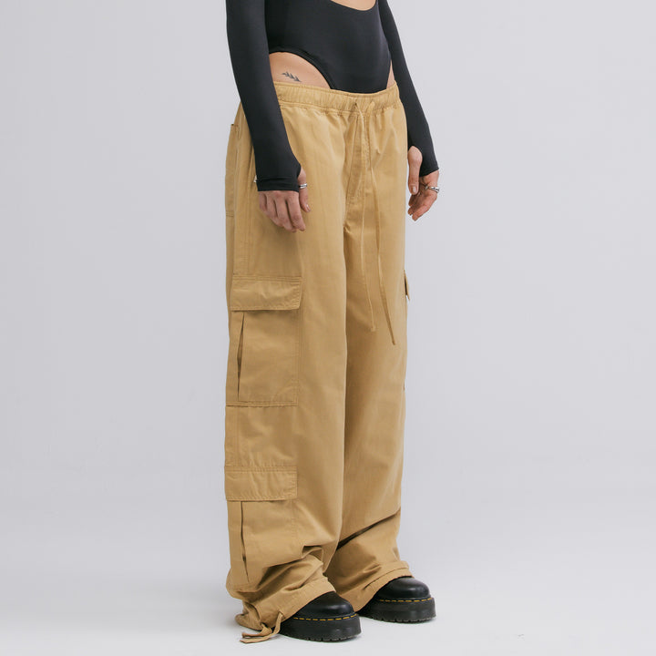 Loose Fit Cargo Trousers - Camel