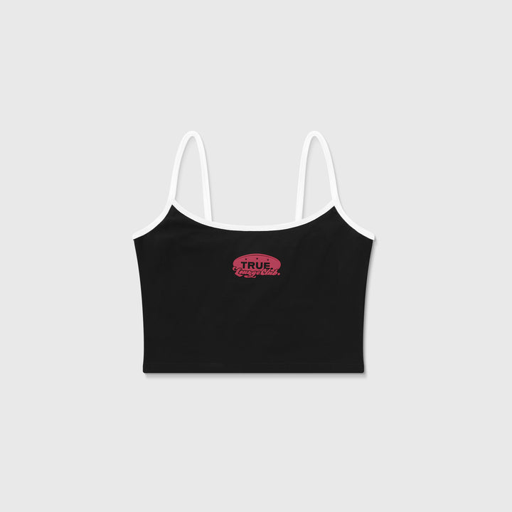 Lounge Cropped Tank Top - Black