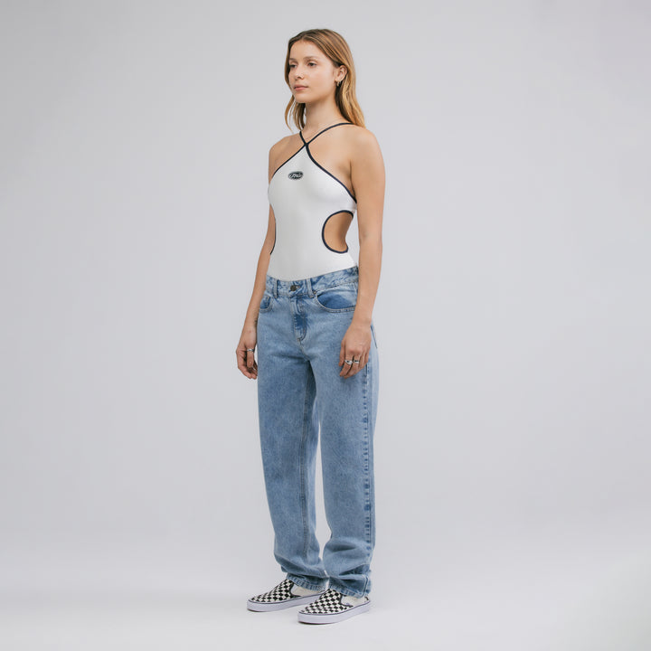 Lounge Cut-Out Bodysuit - Cream