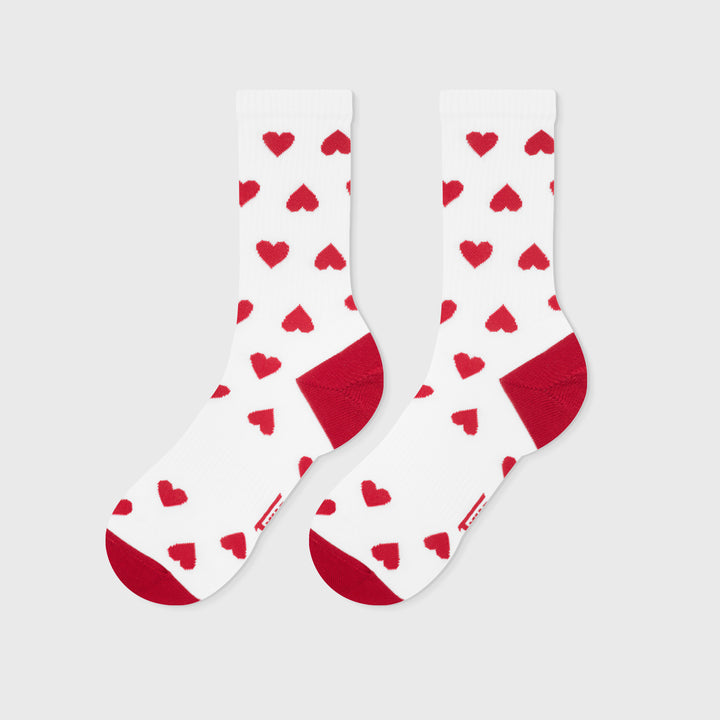 Hearts Socks - Red