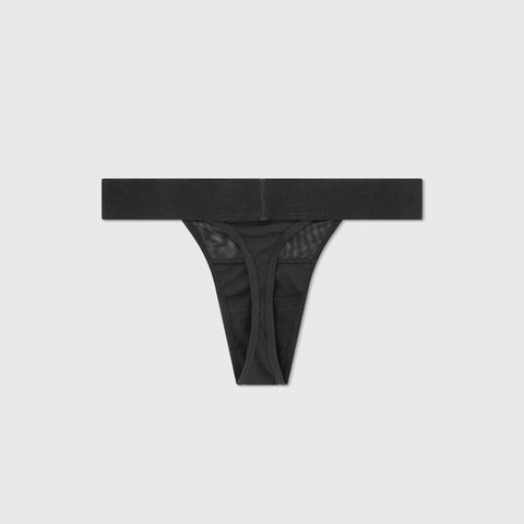 Mesh Cut-Out Bottom - Black