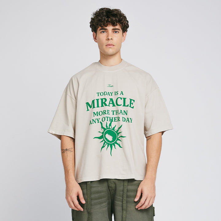 Miracle Boxy T-Shirt - Sand