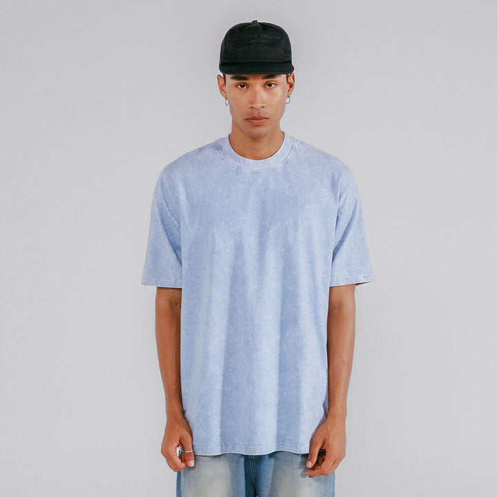 Oversized Washed T- Shirt - Blue