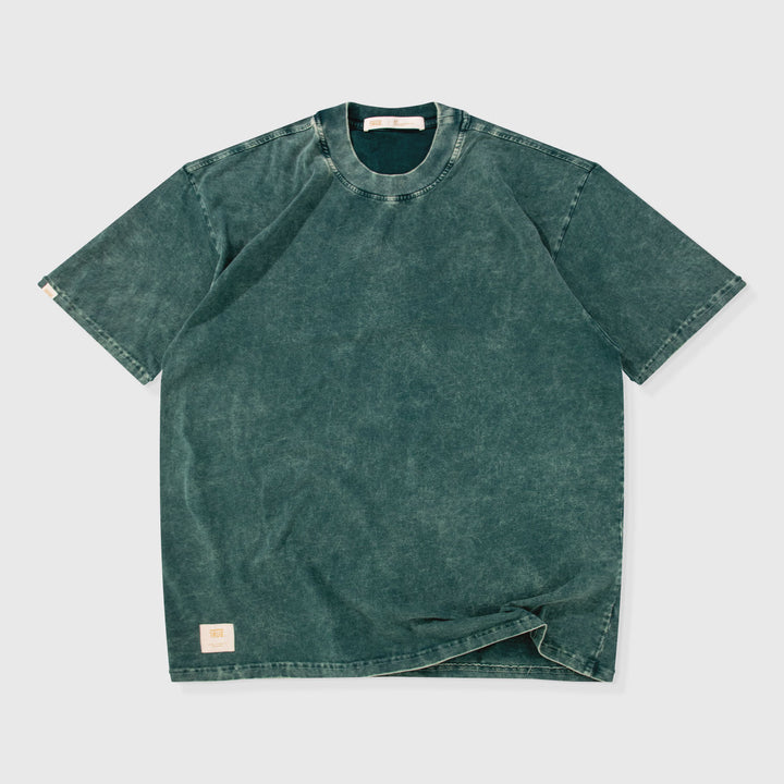 Oversized Washed T- Shirt - Pine Green